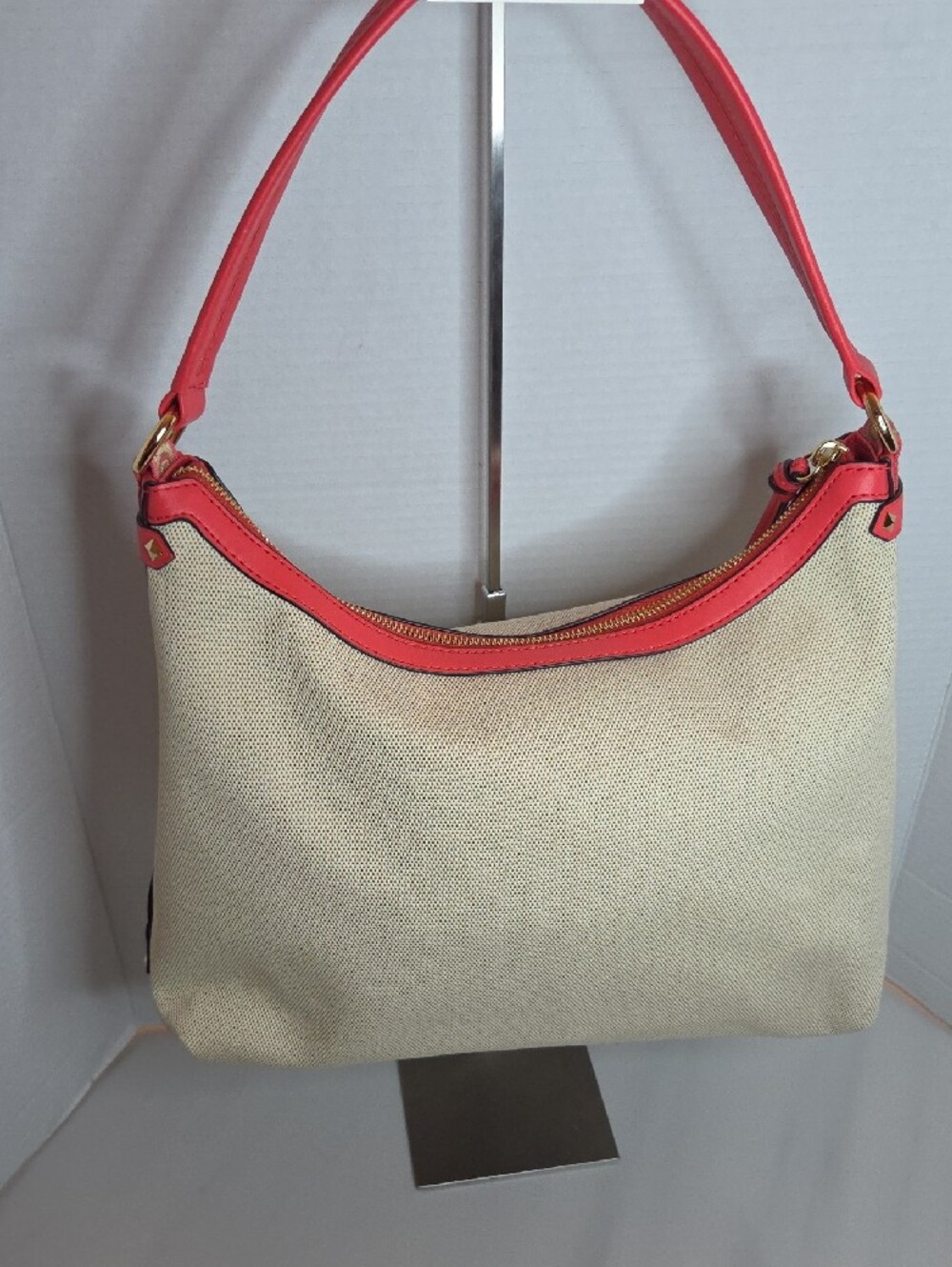 Michael Kors Maeve Large Hobo Bag Im Canvas Coral Pink Leather - Picture 6 of 14